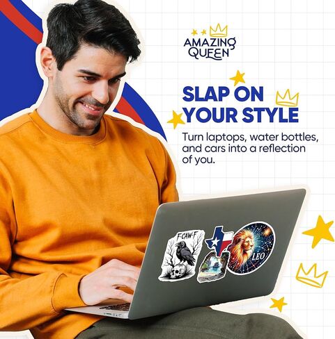 Raven Stickers - Gothic - Skull Art Decal - F CAW F - 2 Pack - - 5" Wide Design - Adheres to Laptops, Tumblers, and More - Made in The USA - AQS4049 in Kuwait