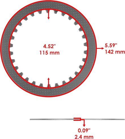 Clutch Friction Steel Plates Gasket Kit Compatible with Yamaha R1 YZFR1 YZF-R1 2009-2014 in Saudi Arabia