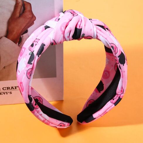 Halloween Headband Decorations for Women Pink Pumpkin Ghost Skull Print Knotted Headband Halloween Headwear Hair Accessories(Hocus Pocus) in Kuwait