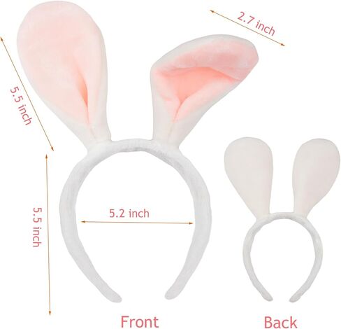 عصابة رأس على شكل أذن الأرنب، عصابة رأس عيد الفصح، عصابة شعر على شكل أذن أرنب ناعمة الملمس، إكسسوار للحفلات التنكرية in Kuwait