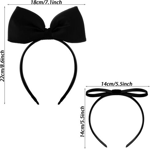 2Pcs Big Red Bow Headband Women Girls Cute Princess Hair Accessories for Halloween Costume Christmas Party in Saudi Arabia