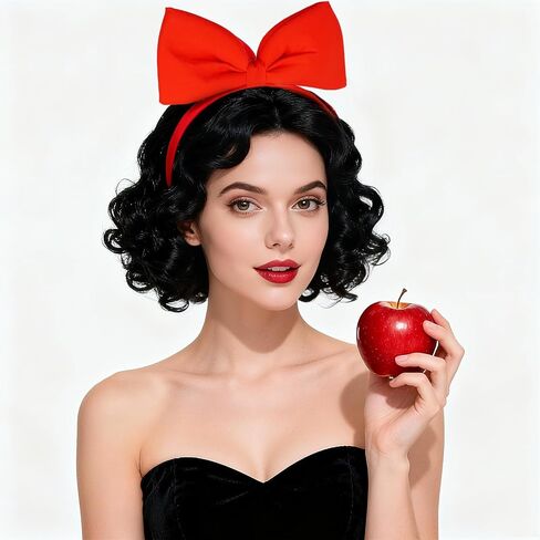 2Pcs Big Red Bow Headband Women Girls Cute Princess Hair Accessories for Halloween Costume Christmas Party in Saudi Arabia
