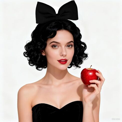 2Pcs Big Red Bow Headband Women Girls Cute Princess Hair Accessories for Halloween Costume Christmas Party in Saudi Arabia