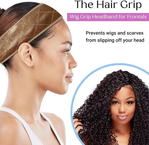 Wig Headband For Synthetic Hair, Wigs Hair Accessory by The Hair Grip - Tan in Saudi Arabia