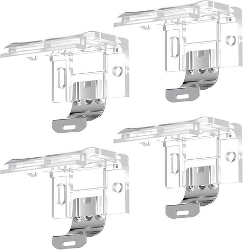 4 Pack Mounting Bracket with Metal Clip, Cordless Shade Bracket Mini Blind Brackets Hidden Window Blind Clips for Cordless Pleated Shades in Saudi Arabia