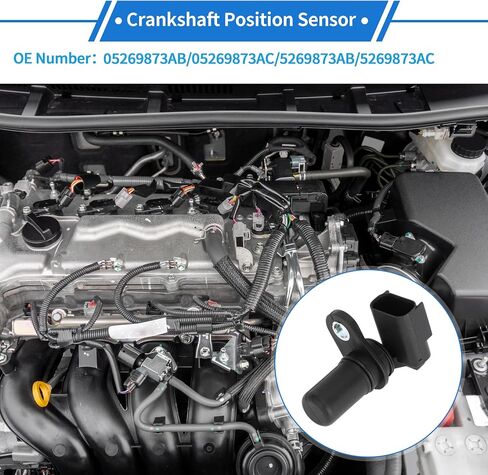 1 Pc Crankshaft Position Sensor for Jeep Wrangler SE 2.4 2005-2006 Sturdy Metal Plastic Black Engine Crank CKP Sensor in Saudi Arabia