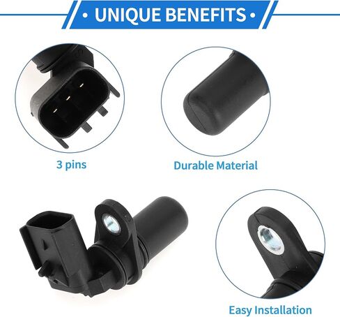 1 Pc Crankshaft Position Sensor for Jeep Wrangler SE 2.4 2005-2006 Sturdy Metal Plastic Black Engine Crank CKP Sensor in Saudi Arabia