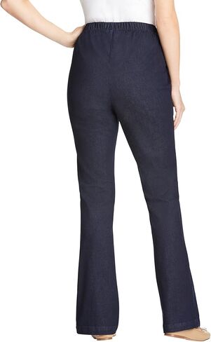 Woman Within Plus Size Fineline Stretch Denim Pull-On Bootcut Jeans in Saudi Arabia