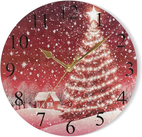 ساعة حائط بأوراق القيقب الخريفية صامتة غير موقوتة ديكورات ريفية للخريف وغرفة المطبخ والحمام وغرفة النوم وساعات دائرية 10 بوصة تعمل بالبطارية كوارتز تناظرية ساعة مكتب هادئة in Kuwait