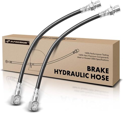 A-Premium Front Driver and Passenger Brake Hydraulic Hose Compatible with Chevy and GMC Models - Astro, Safari, 2000 2001 2002, RWD - Replace# 15000293(Pack of 2) in Saudi Arabia