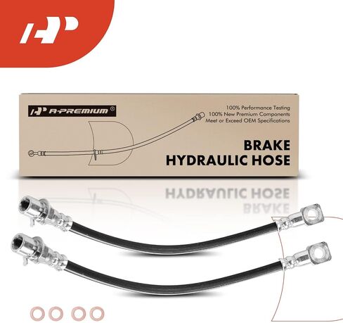 A-Premium Front Driver and Passenger Brake Hydraulic Hose Compatible with Chevy and GMC Models - Astro, Safari, 2000 2001 2002, RWD - Replace# 15000293(Pack of 2) in Saudi Arabia