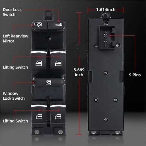Window Control Switch Button 3BD 959 857 3BD959857 1Pcs in Saudi Arabia