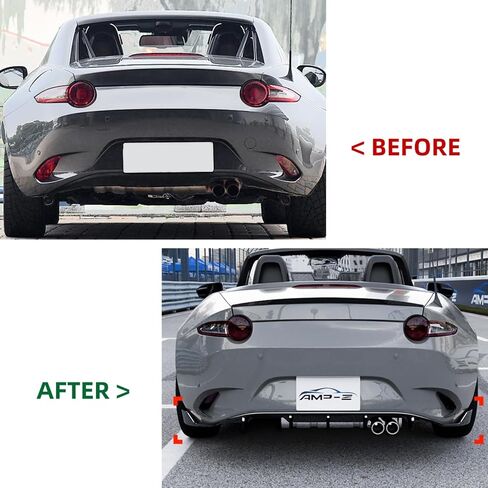 Rear Bumper Diffuser Lip for Mazda MX-5 Miata ND 2016-2025 2017 2018 Black in Saudi Arabia