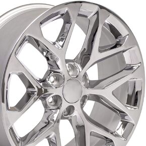 إطارات OE Wheels LLC مقاس 22 بوصة تناسب ما قبل 2019 سيلفرادو سييرا ما قبل 2021 تاهو سوبربان يوكون إسكاليد CV98 22x9 عجلة كروم هولاندر 5668 in Kuwait