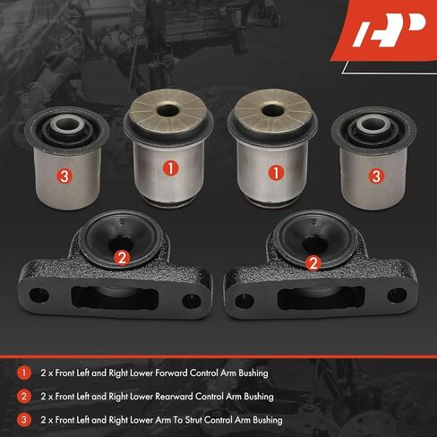 A-Premium 6 x Front Lower Control Arm Bushing Kit, Compatible with Jeep WK Series Grand Cherokee 2005-2010, XK Series Commander 2006-2010 in Saudi Arabia