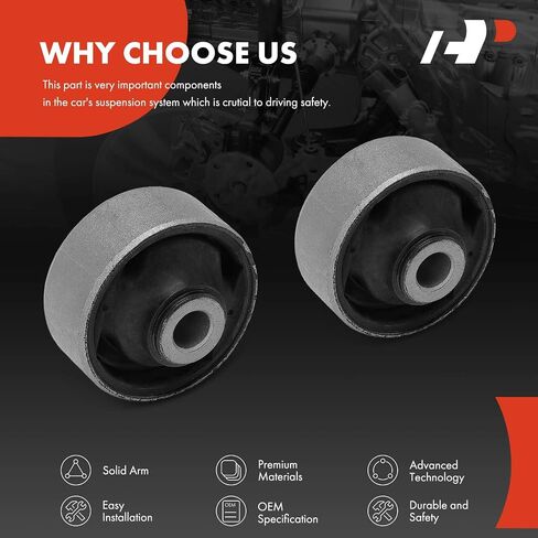 A-Premium 2 x Front Rearward Lower Control Arm Bushing Kit, Compatible with Chevrolet Aveo 2004-2011, Aveo5 2009-2011 & Pontiac G3 2009-2010, G3 Wave 2009, Wave 2005-2008, Wave5 2007 in Saudi Arabia