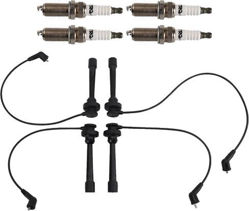 TRQ Ignition Kit Spark Plugs Wire Set Compatible with 1996-1999 Mitsubishi Eclipse in Saudi Arabia