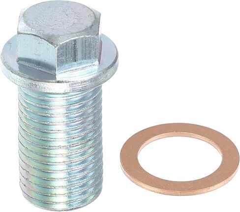 X AUTOHAUX M14x1.5 الصلب زيت المحرك قابس التصريف المسمار مع حلقة الختم لمرسيدس بنز ل دودج كارافان ل جيب كومباس فضية اللون in Saudi Arabia