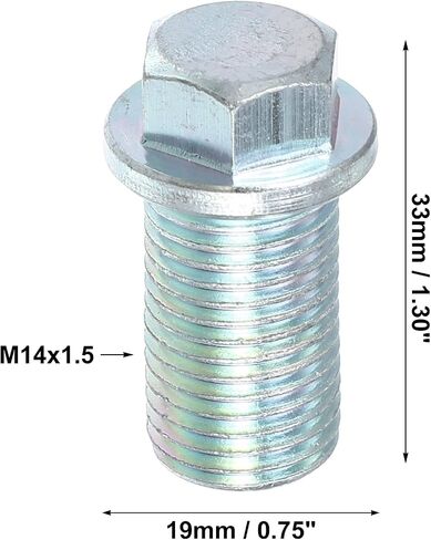 X AUTOHAUX M14x1.5 الصلب زيت المحرك قابس التصريف المسمار مع حلقة الختم لمرسيدس بنز ل دودج كارافان ل جيب كومباس فضية اللون in Saudi Arabia