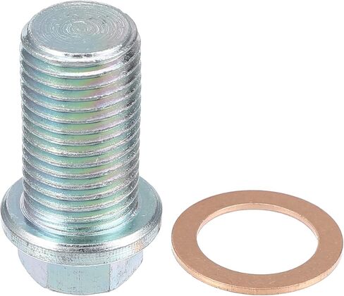 X AUTOHAUX M14x1.5 الصلب زيت المحرك قابس التصريف المسمار مع حلقة الختم لمرسيدس بنز ل دودج كارافان ل جيب كومباس فضية اللون in Saudi Arabia