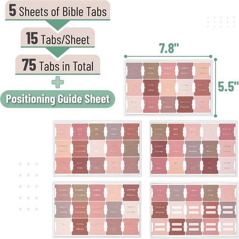Mr. Pen- Bible Tabs, 75 Tabs, Winter Wood, Laminated Bible Tabs for Women and Men, Bible Tabs for Study Bible, Bible Index Tabs, Bible Book Tabs, Bible Labels Tabs, Mr Pen Bible Tabs in Saudi Arabia