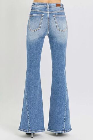 Sidefeel Flare Jeans for Women High Waisted Stretchy Bell Bottoms Wide Leg Side Seam Denim Pants in Saudi Arabia