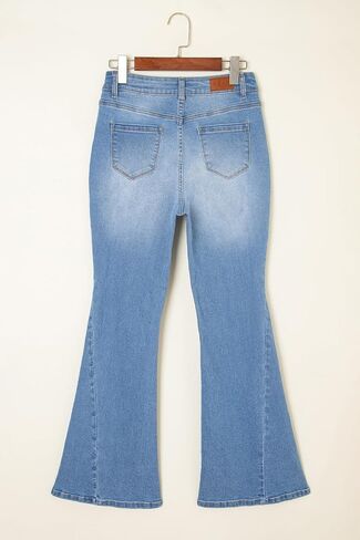 Sidefeel Flare Jeans for Women High Waisted Stretchy Bell Bottoms Wide Leg Side Seam Denim Pants in Saudi Arabia