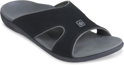 Spenco Men's Kholo Slide Sandal, Carbon/Pewter, 13 Wide in Saudi Arabia