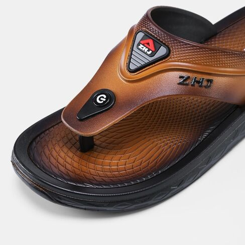 Premium Comfort Mock Leather Cool Outdoor Sandals Flip Flops For Men Sildes Summer Slippers Yoga Mat Indoor Footwear in Saudi Arabia