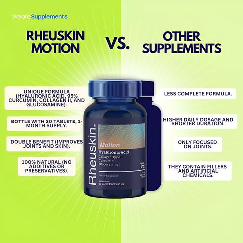 Motion – Advanced Joint Support: Hyaluronic Acid + Glucosamine + Curcumin + Type II Collagen – Flexibility, Mobility & Comfort – 30 Caplets 850 mg in Saudi Arabia