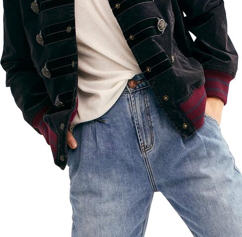 سترة منفوخة من Free People Days Atlas Cord Bomber (S) باللون الأزرق الداكن in Saudi Arabia