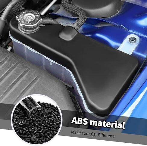 Jimen Fit for Dodge Challenger 2015-2023, 3PCS Engine Wire Dust Cover & Coolant Tank Cover & Windshield Washer Tank Cover Trim Kits (Black) in Saudi Arabia