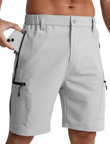 APTRO Men's Cargo Shorts 9" Golf Hiking Work Quick Dry Lightweight Shorts with 5 Zipper Pockets in Saudi Arabia