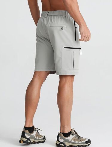 APTRO Men's Cargo Shorts 9" Golf Hiking Work Quick Dry Lightweight Shorts with 5 Zipper Pockets in Saudi Arabia