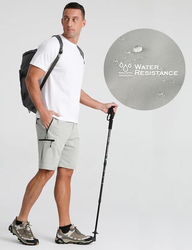 APTRO Men's Cargo Shorts 9" Golf Hiking Work Quick Dry Lightweight Shorts with 5 Zipper Pockets in Saudi Arabia
