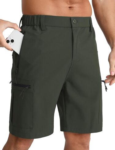 APTRO Men's Cargo Shorts 9" Golf Hiking Work Quick Dry Lightweight Shorts with 5 Zipper Pockets in Saudi Arabia