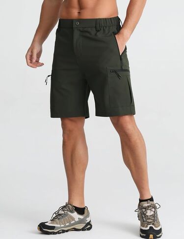 APTRO Men's Cargo Shorts 9" Golf Hiking Work Quick Dry Lightweight Shorts with 5 Zipper Pockets in Saudi Arabia