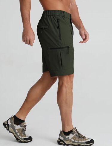 APTRO Men's Cargo Shorts 9" Golf Hiking Work Quick Dry Lightweight Shorts with 5 Zipper Pockets in Saudi Arabia