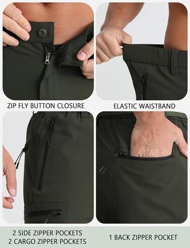 APTRO Men's Cargo Shorts 9" Golf Hiking Work Quick Dry Lightweight Shorts with 5 Zipper Pockets in Saudi Arabia