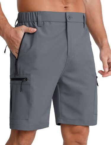 APTRO Men's Cargo Shorts 9" Golf Hiking Work Quick Dry Lightweight Shorts with 5 Zipper Pockets in Saudi Arabia