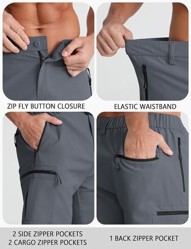 APTRO Men's Cargo Shorts 9" Golf Hiking Work Quick Dry Lightweight Shorts with 5 Zipper Pockets in Saudi Arabia