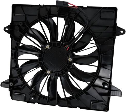 KarParts360 for GMC Acadia 2020 2021 2022 2023 Radiator and Condenser Fan | 1 Connector | 3.6L | Male Connector | Single Fan Type | W/Brushless Motor | W/Shroud | Replacement for GM3115338 | 86578078 in Saudi Arabia