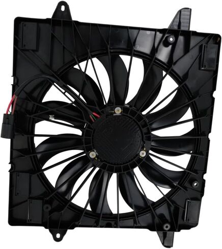 KarParts360 for GMC Acadia 2020 2021 2022 2023 Radiator and Condenser Fan | 1 Connector | 3.6L | Male Connector | Single Fan Type | W/Brushless Motor | W/Shroud | Replacement for GM3115338 | 86578078 in Saudi Arabia