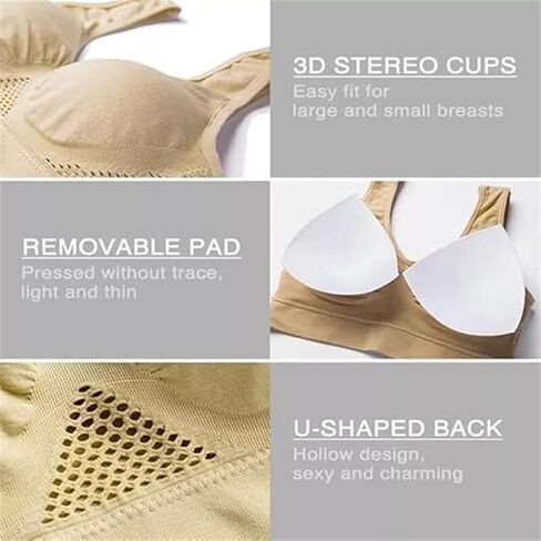 Breathable Anti-Sagging Breasts Bra, Anti Sagging Push up Bra for Women, Wireless Comfort Liftup Bra in Saudi Arabia