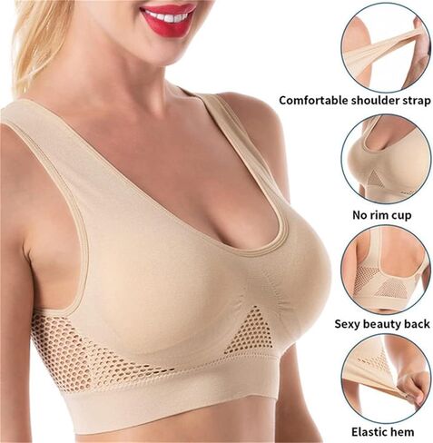 Breathable Anti-Sagging Breasts Bra, Anti Sagging Push up Bra for Women, Wireless Comfort Liftup Bra in Saudi Arabia