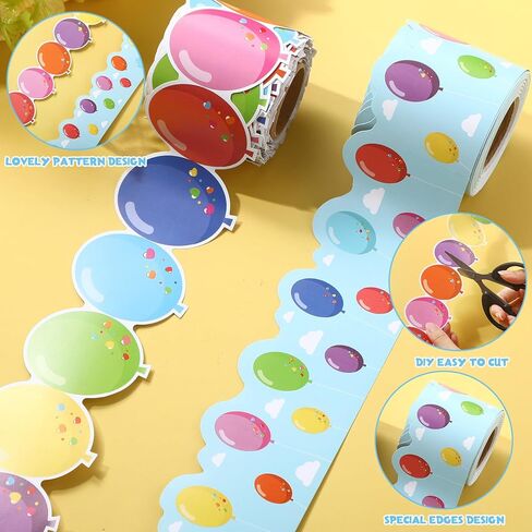 2 Rolls 65.6ft Easter Spring Bulletin Board Decoration Grass Clouds Bulletin Board Strips Spring Green Grass Trim Borders for School Classroom Chalkboard Party Decoration in Kuwait