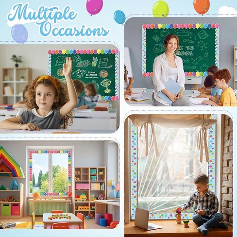 2 Rolls 65.6ft Easter Spring Bulletin Board Decoration Grass Clouds Bulletin Board Strips Spring Green Grass Trim Borders for School Classroom Chalkboard Party Decoration in Kuwait