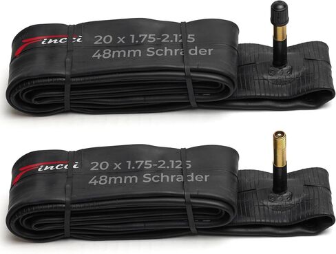 Fincci Pair 20 x 1.75 1.95 2.0 2.1 2.125 Inch 48mm Presta Valve Inner Tube for BMX Mountain MTB Kids Childs Bicycle Bike (Pair) in Saudi Arabia