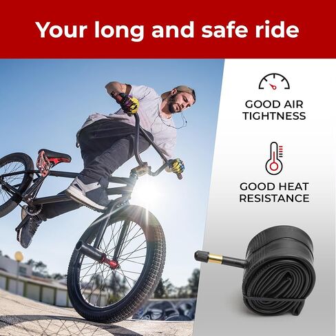 Fincci Pair 20 x 1.75 1.95 2.0 2.1 2.125 Inch 48mm Presta Valve Inner Tube for BMX Mountain MTB Kids Childs Bicycle Bike (Pair) in Saudi Arabia