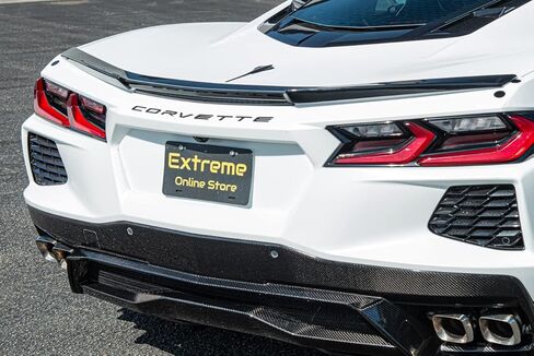 بديل لموديلات شيفروليه كورفيت C8 الأساسية لعام 2020 | GM Factory Z51 تصميم هواء منخفض المستوى من بلاستيك ABS - غطاء جناح خلفي معدني مطلي بالكربون فلاش معدني in Kuwait